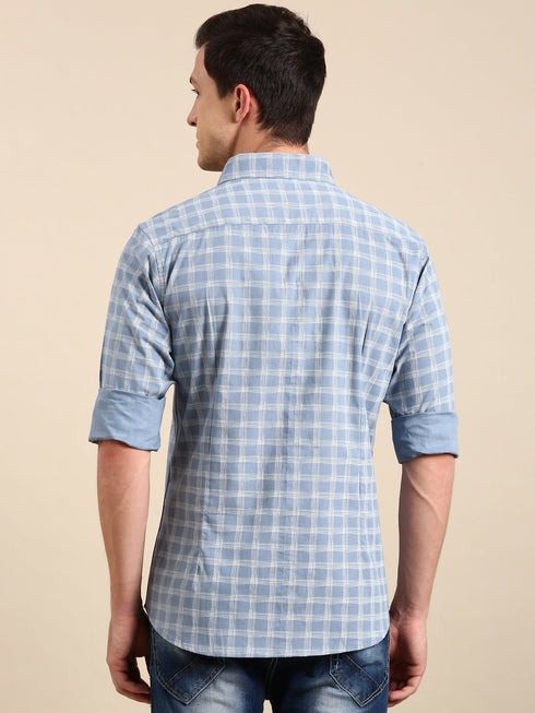 Blue Checks Full Sleeves Shirt
